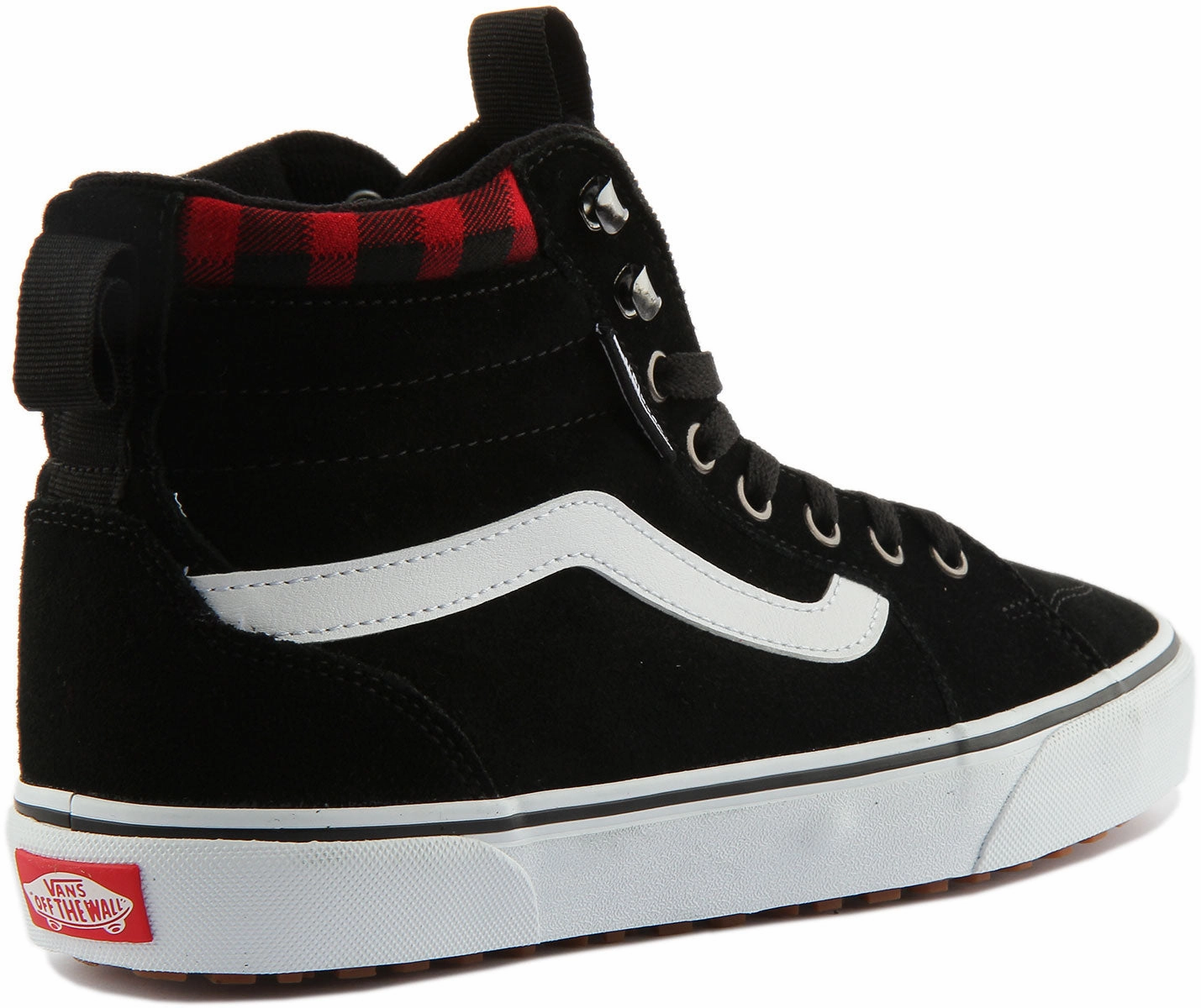 Vans Filmore Hi In Black Red For Men Toe Guard