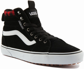 Vans Filmore Hi In Black Red For Men Cardio Mode Toe Mobility