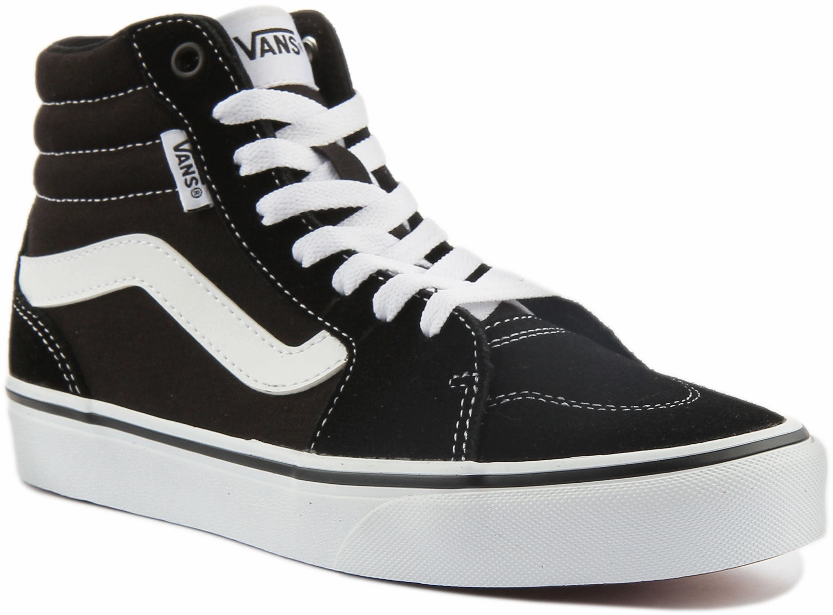 Ankle Fit Vans Filmore High Top In Black White For Women