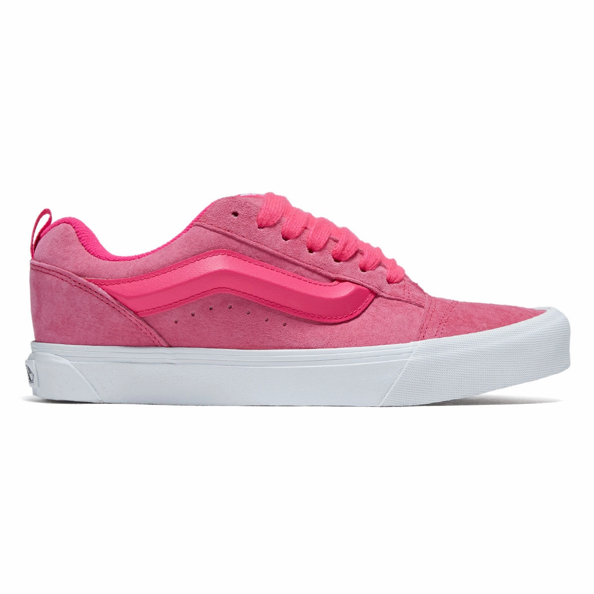 Foot Stability Easy Fit Flex Vans Knu Skool Shoes - Nubuck Pink Glo