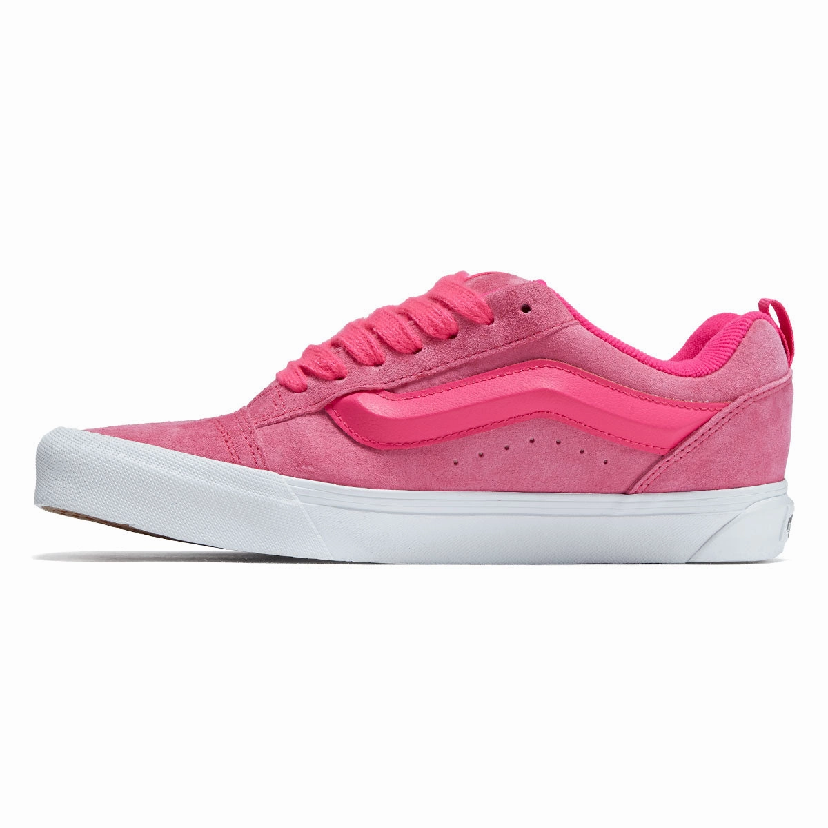 Vans Knu Skool Shoes - Nubuck Pink Glo Durable Stitch