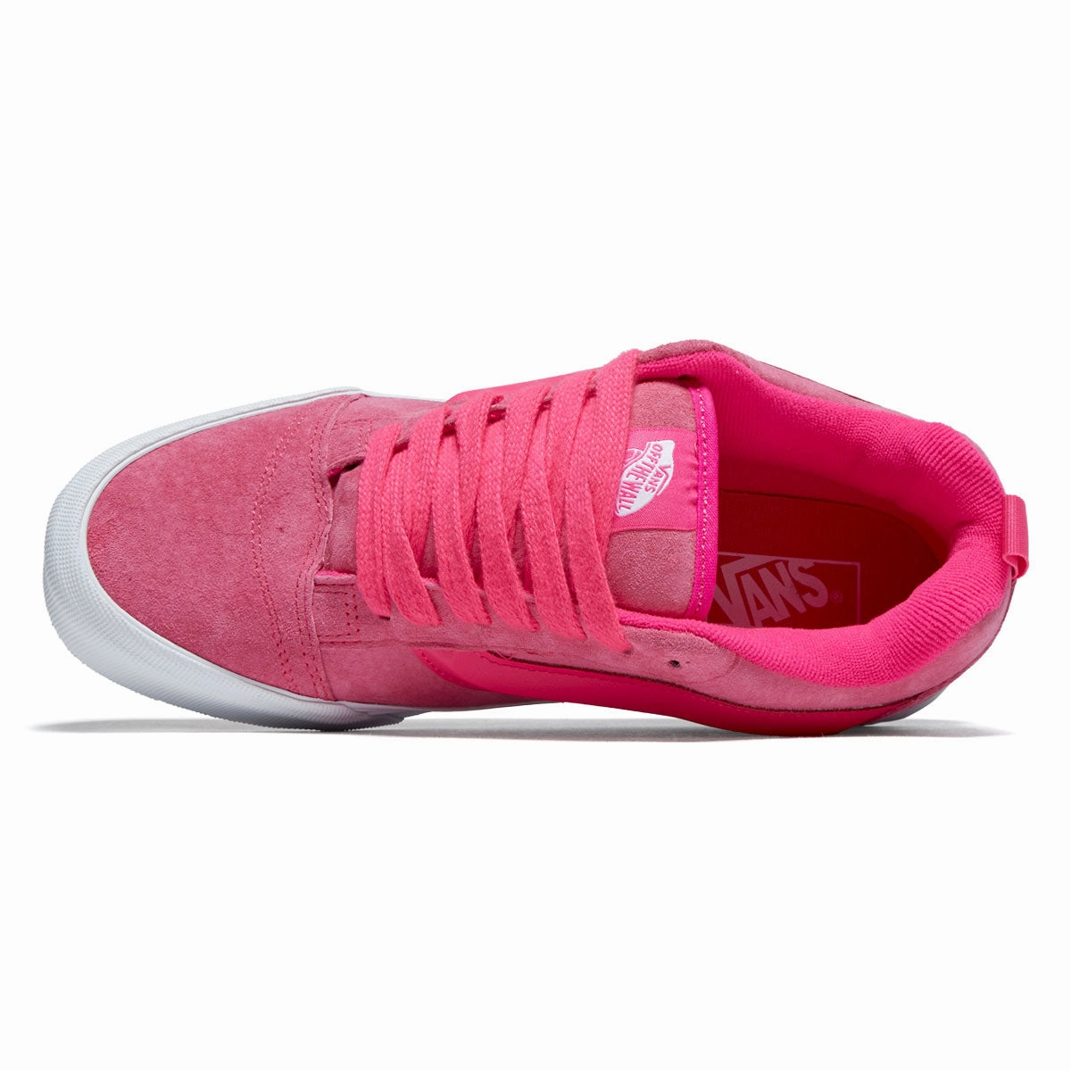 Vans Knu Skool Shoes - Nubuck Pink Glo Durable Stitch