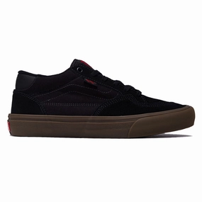 Low Profile Fit Vans Rowan Shoes - Black/Dark Gum
