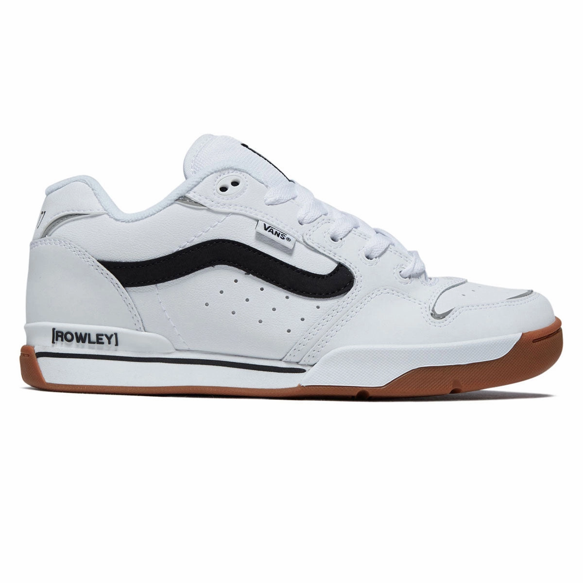 Skateboard Ride Fit Extended Ride Vans Rowley XLT Shoes - White/Black