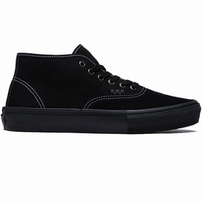 Vans Skate Authentic Mid Shoes - Blackout Travel Ready Board Ready Fit