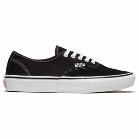 Secure Style Foot Balance Vans Skate Authentic Shoes - Black/White