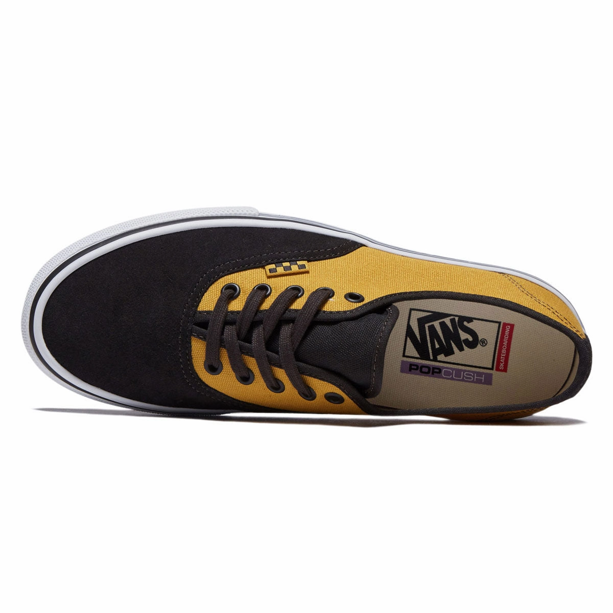 Vans Skate Authentic Shoes - Fade Black/Mustard Sleek Style