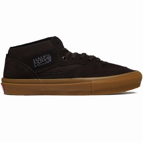 Team Player Vans Skate Half Cab Shoes - Brown Suede/Gum