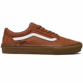 Sleek Finish Snug Ride Vans Skate Old Skool Shoes - Brown/Gum