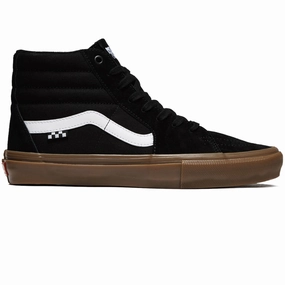 Quick Moves Street Edge Vans Skate Sk8-hi Shoes - Black/Gum