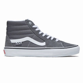 Shock Control Form Control Vans Skate Sk8-hi Shoes - Pewter/White