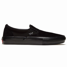 Vans Skate Slip-on Shoes - Black/Black Anti Skid Simple Slip Fit