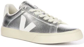 Foot Motion Veja Campo Chromefree In Silver White For Women