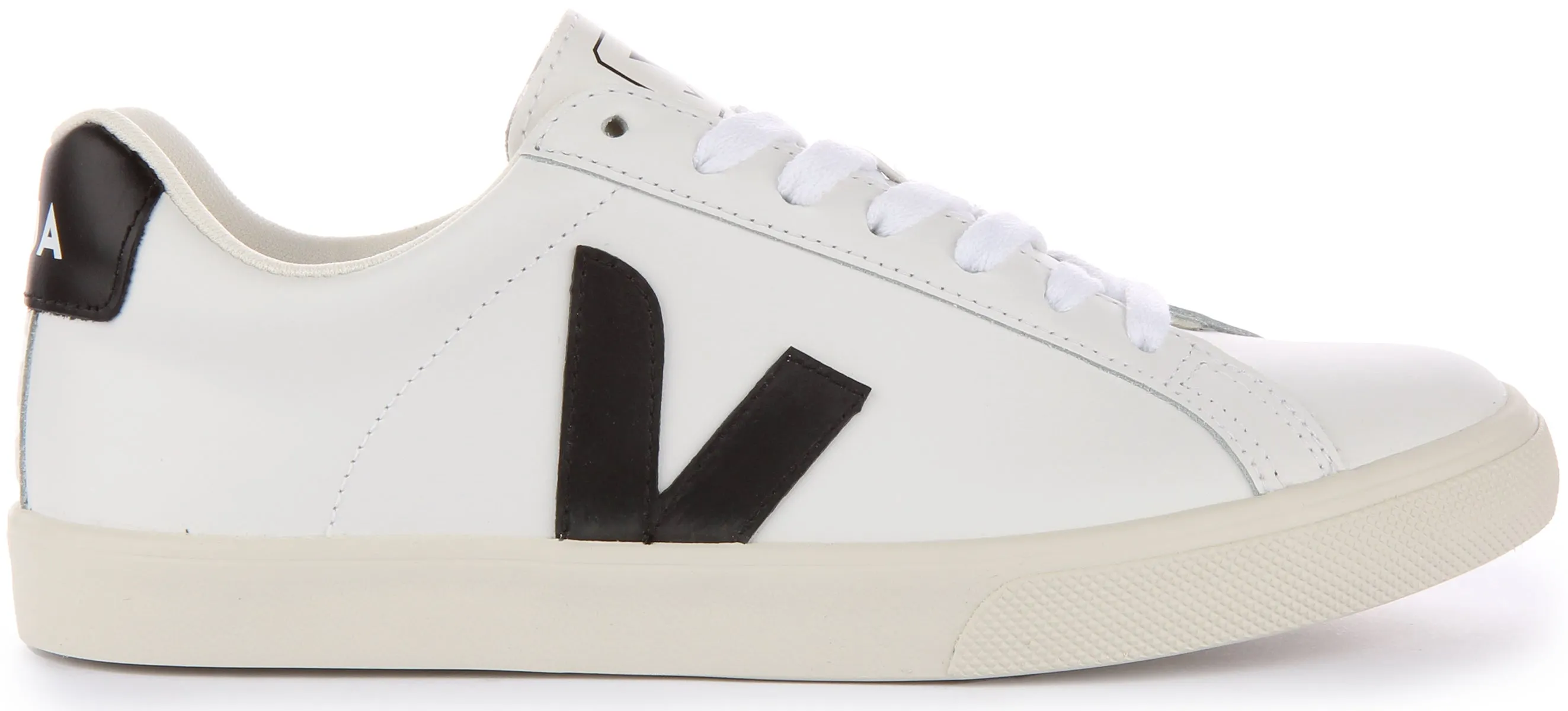 Veja Esplar Leather In White Black For Women Stretch Zone