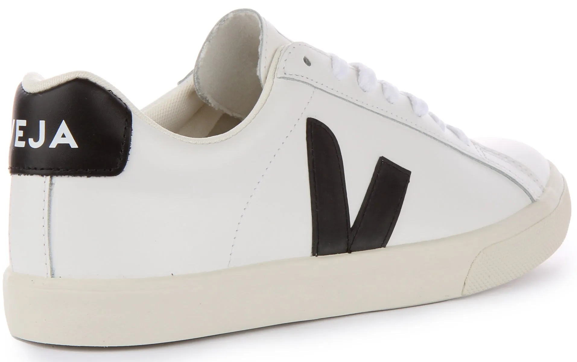 Veja Esplar Leather In White Black For Women Stretch Zone