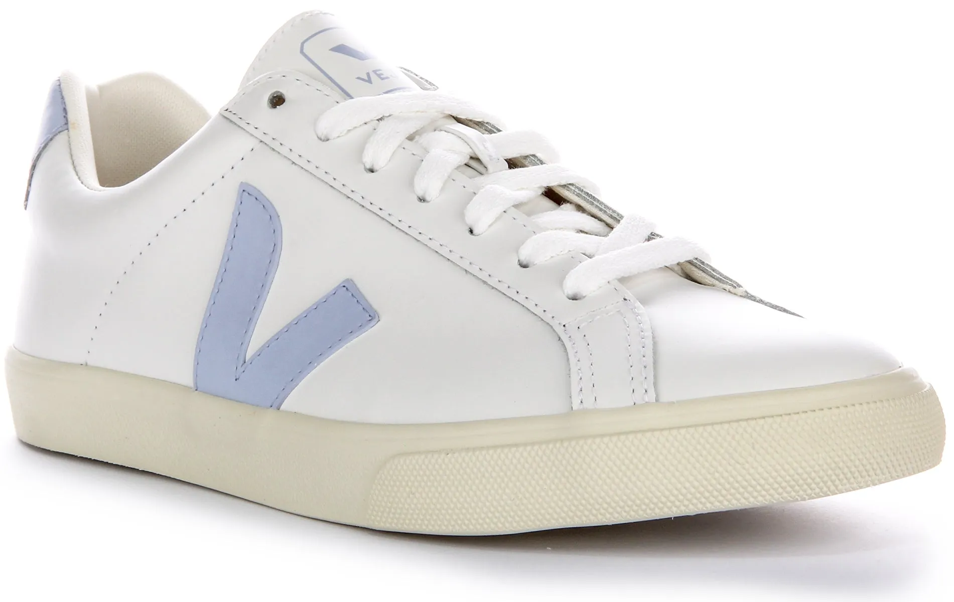 Recovery Ready Shoe structure encourages proper foot positioning Veja Esplar Logo In White Blue For Women