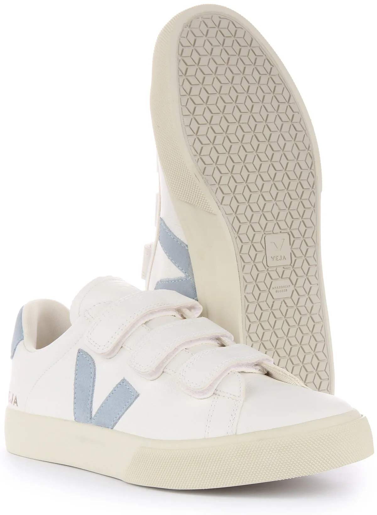 Veja Recife Chromfree In White Blue For Women Streamlined Fit