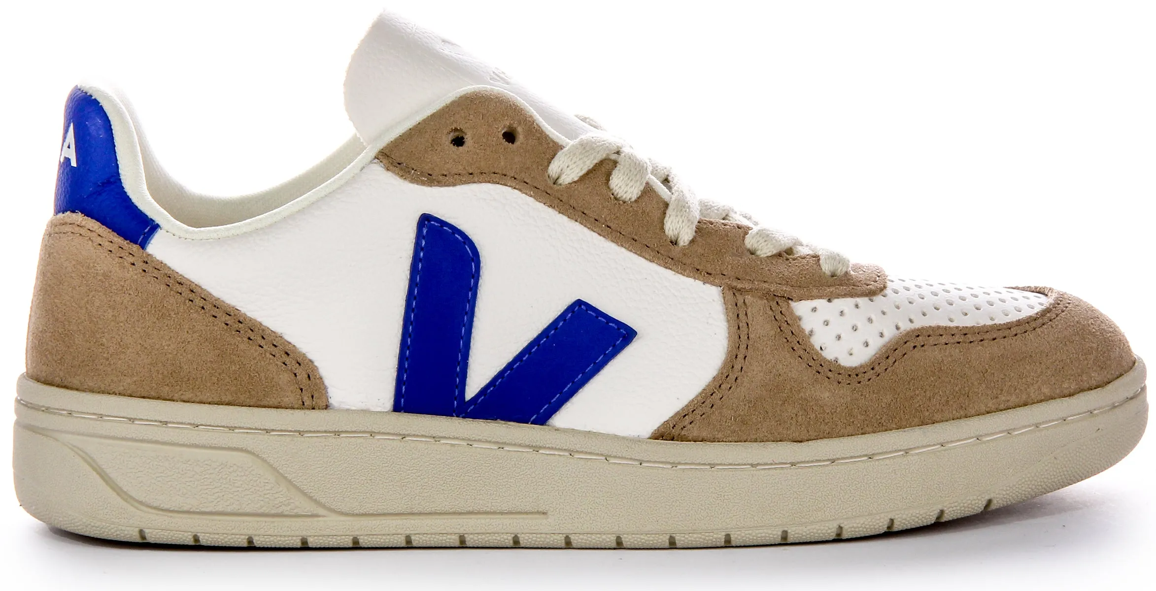 Veja V 10 Chromefree In White Navy For Men Weightless Flex
