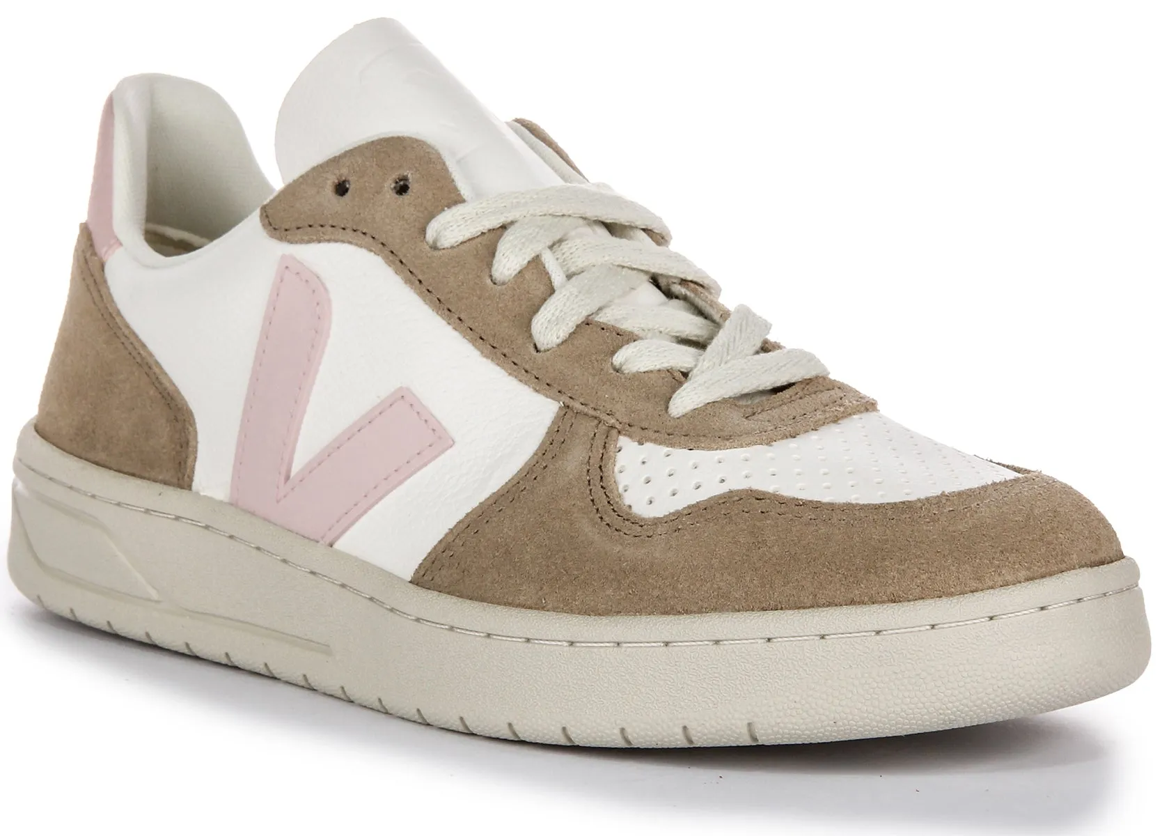 Pressure Ease Motion Ready Veja V 10 Chromefree In White Pink For Women