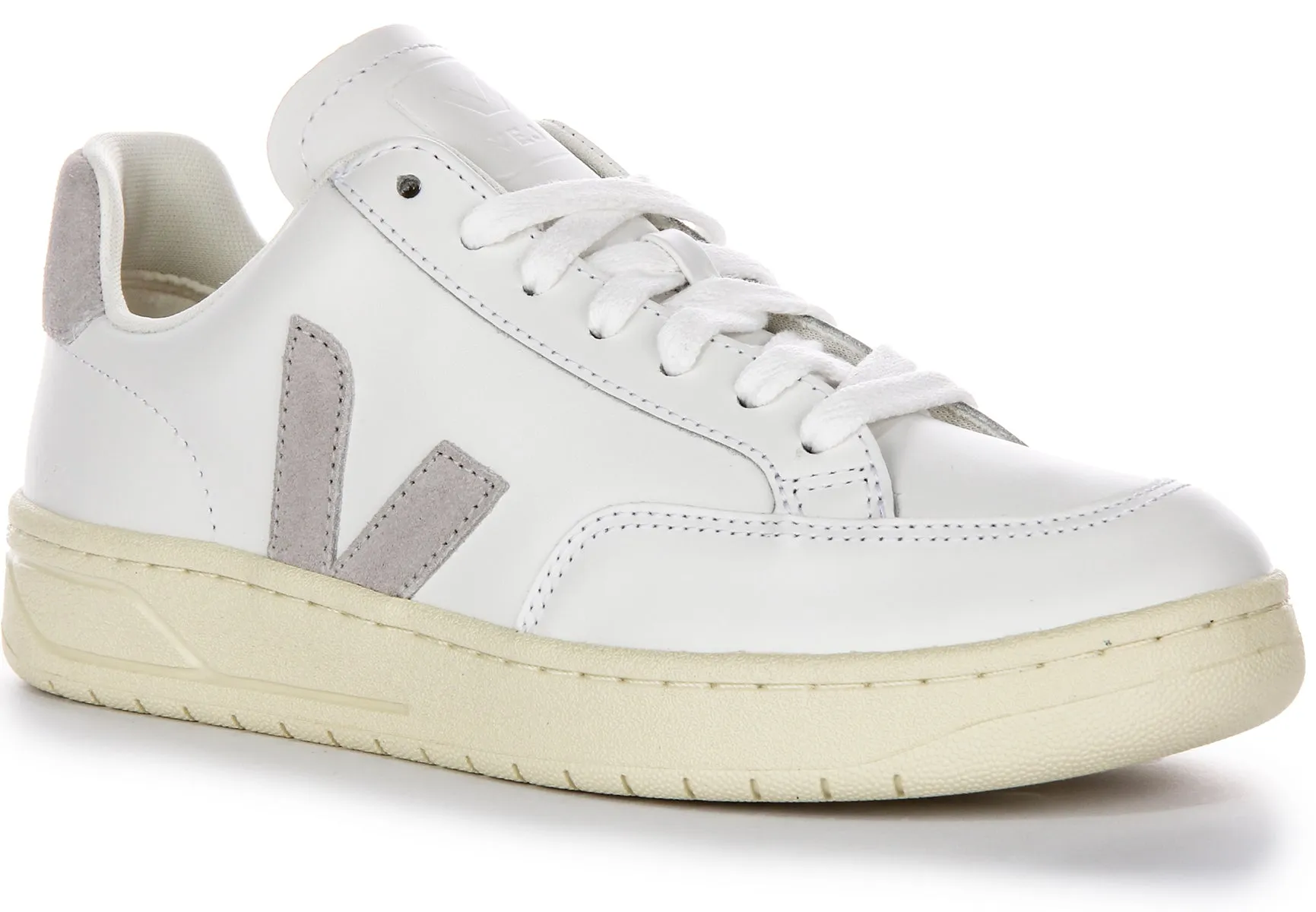 Veja V 12 Leather In Light Grey For Women Rapid Moves