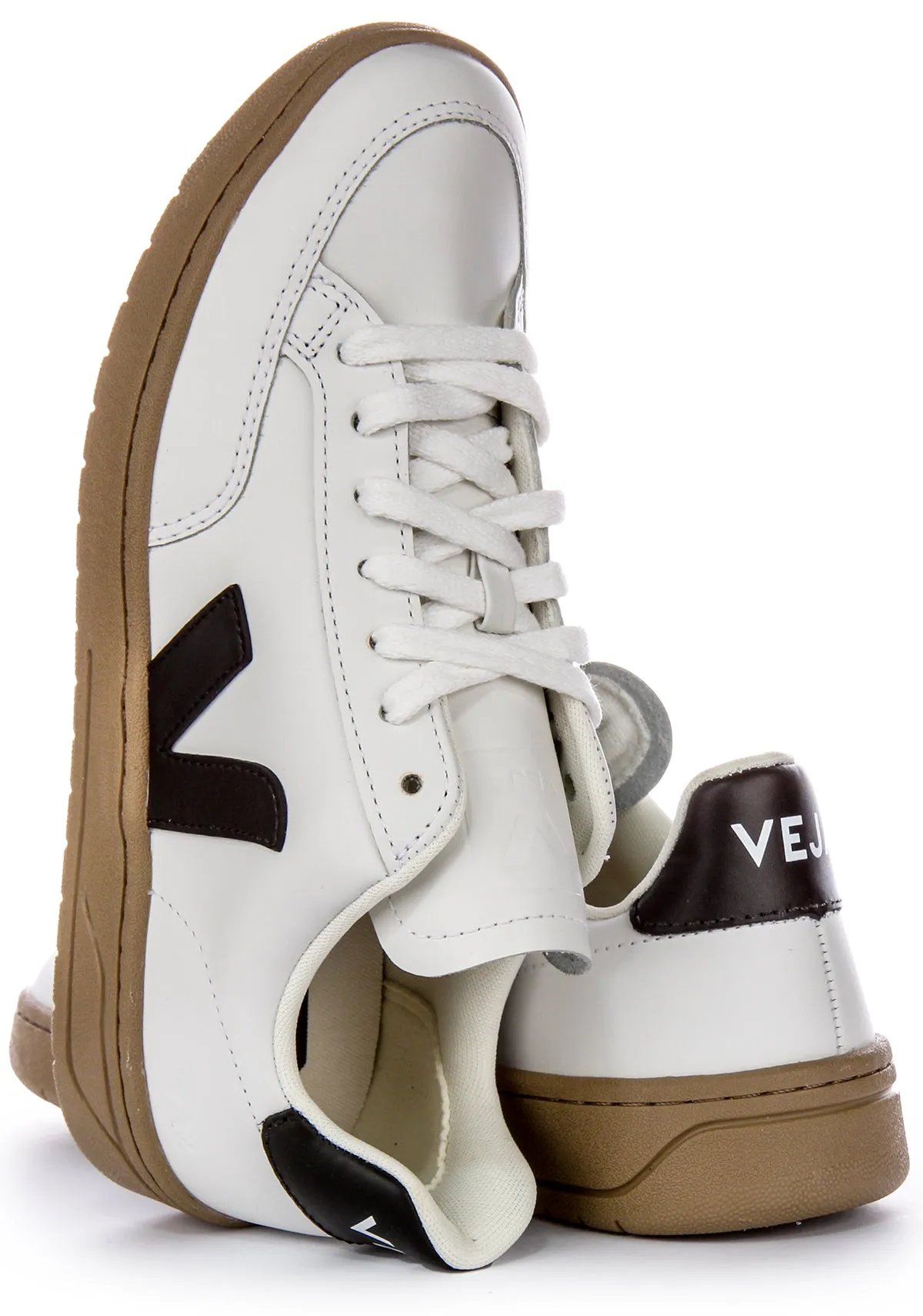 Veja V 12 Leather In White Gum For Women Endurance Ready