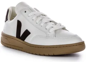 Veja V 12 Leather In White Gum For Women Impact Resistant