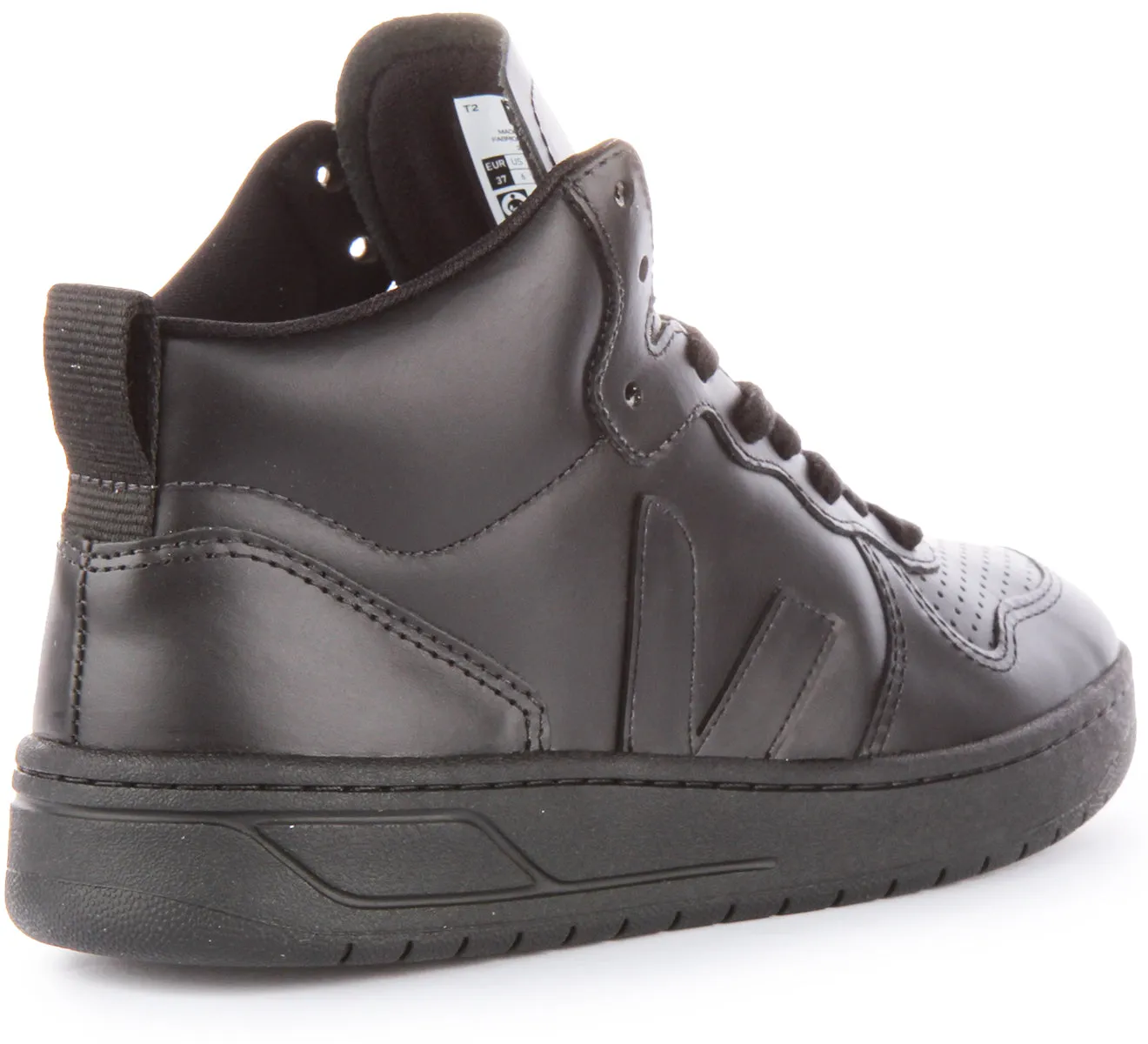 Veja V-15 Leather In Black For Women Clean Step