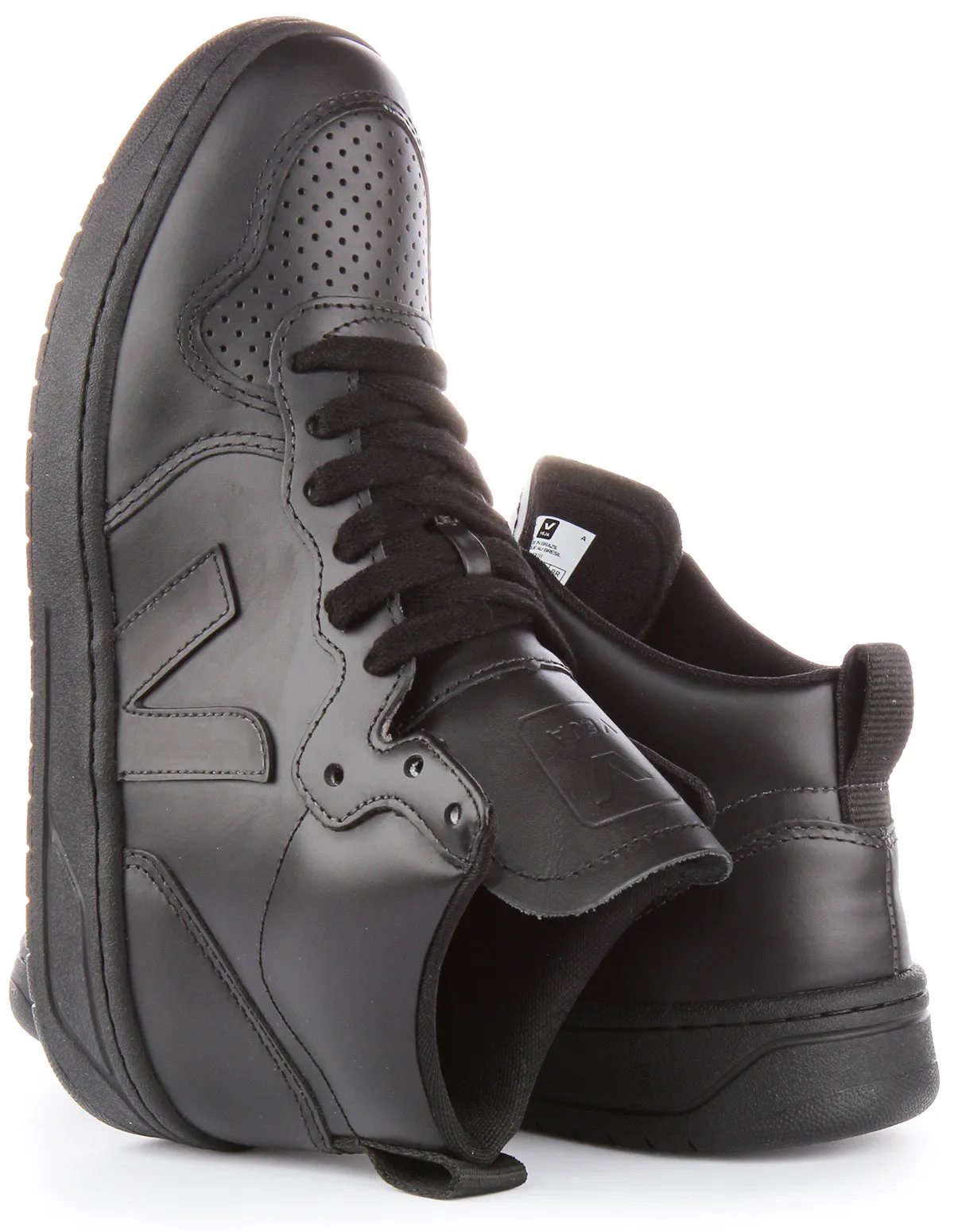 Veja V-15 Leather In Black For Women Clean Step