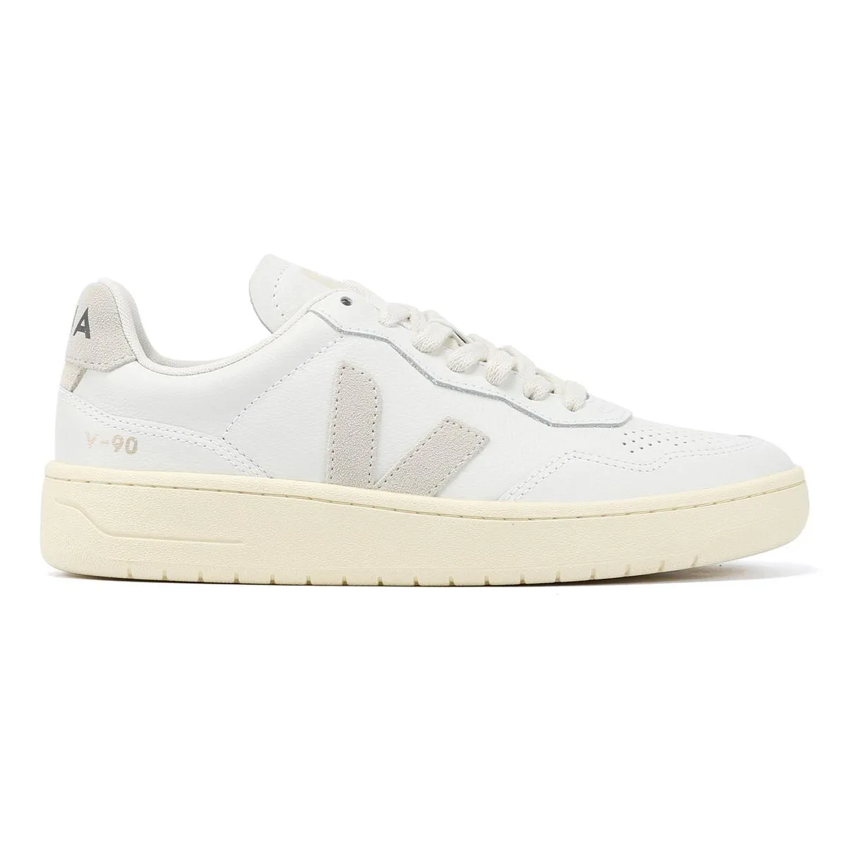 Veja V-90 Leather Women's White/Natural Trainers Classic