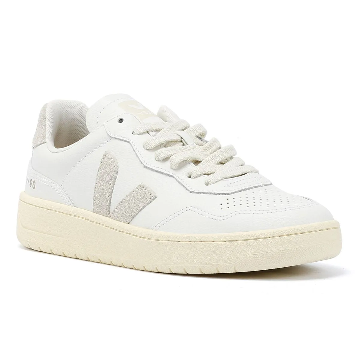 Veja V-90 Leather Women's White/Natural Trainers Classic