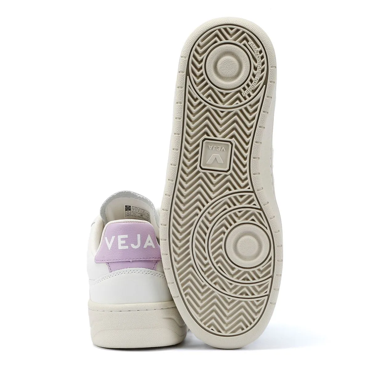 Veja V-90 Leather Women's White/Orchid Trainers Ergonomic Fit