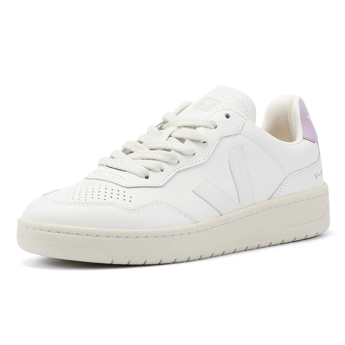 Veja V-90 Leather Women's White/Orchid Trainers Ergonomic Fit