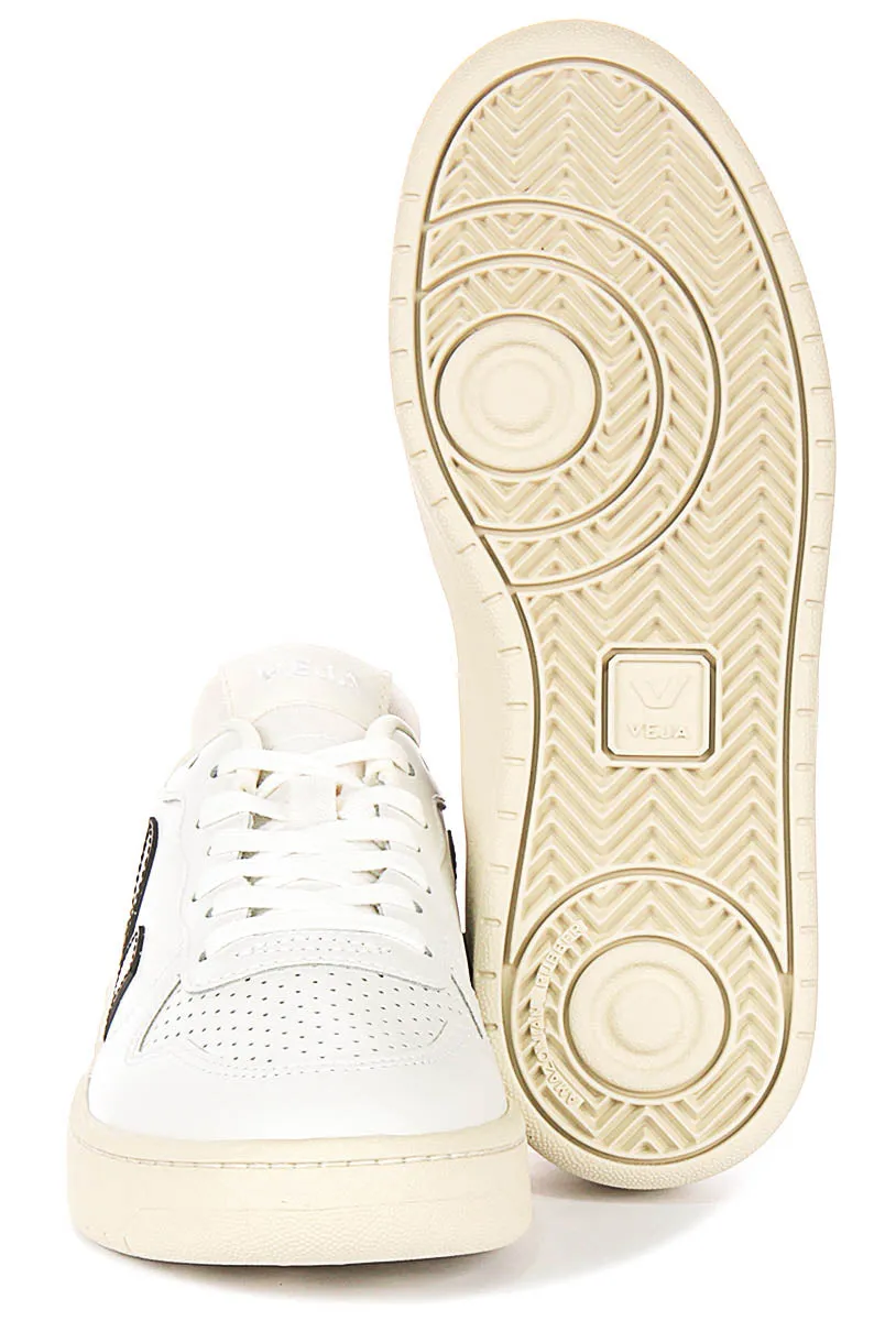 Veja V10 Prime Leather In White Black For Women Toe Freedom