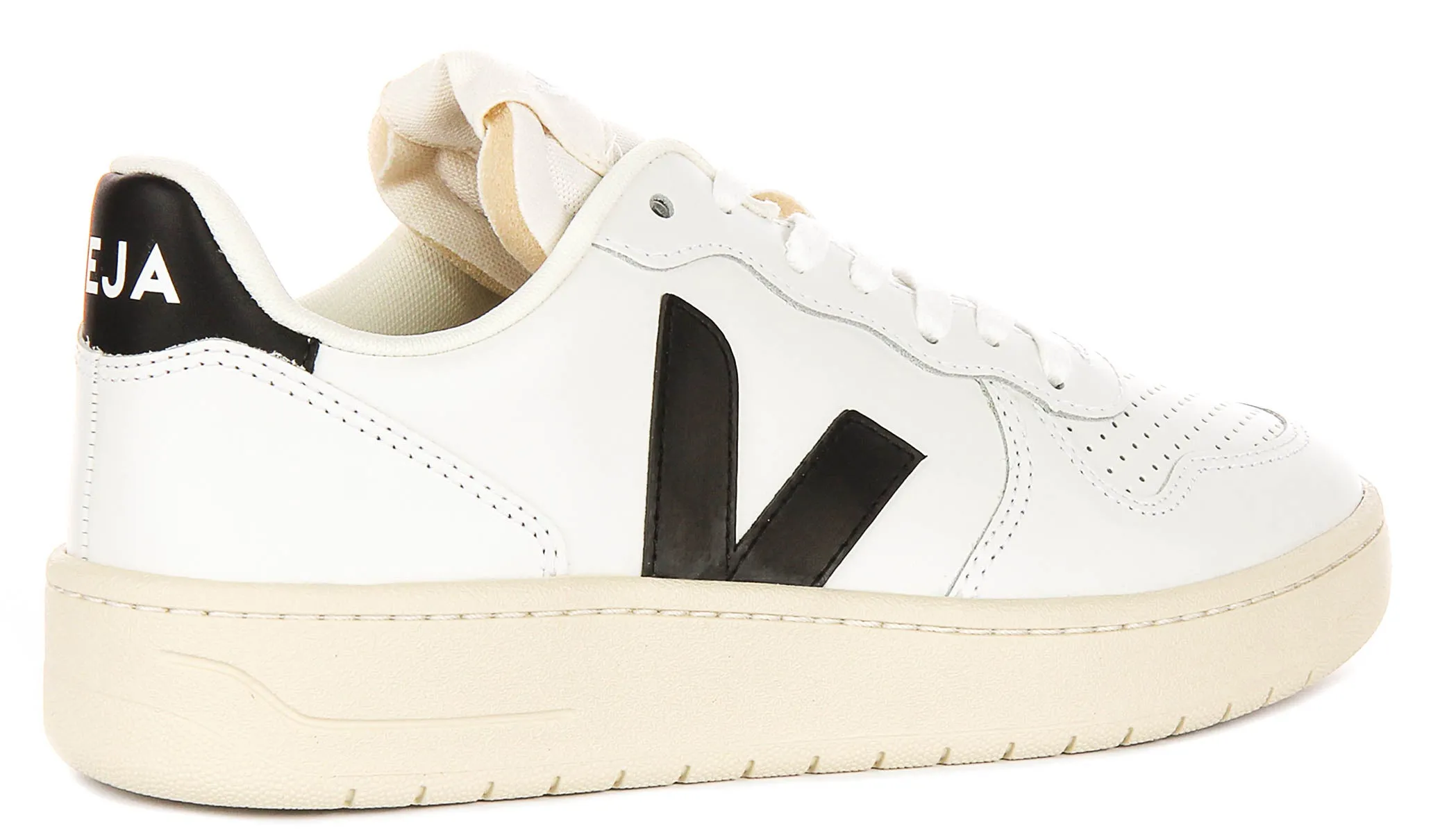 Veja V10 Prime Leather In White Black For Women Toe Freedom