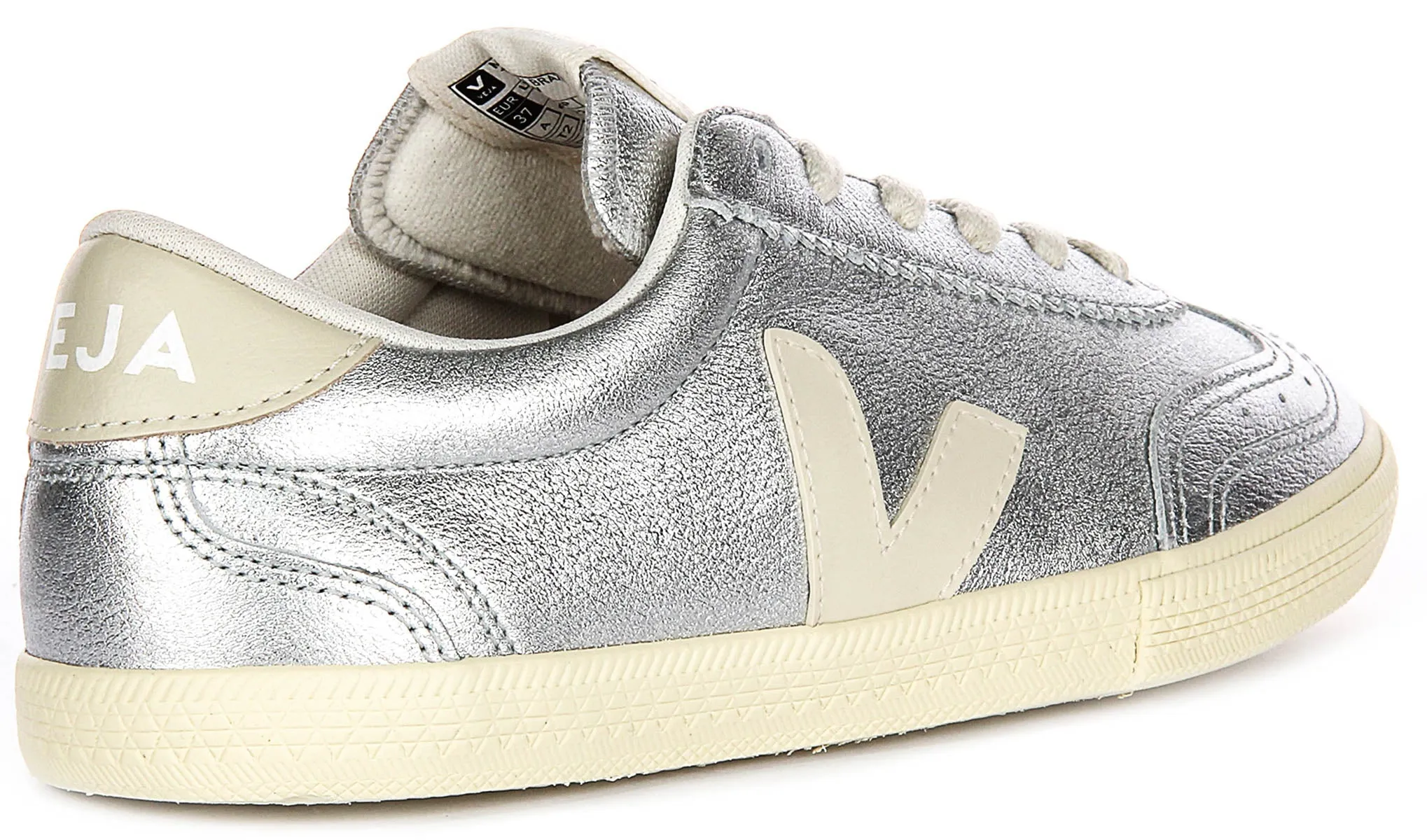 Veja Volley Leather In Silver For Women Foot Protection