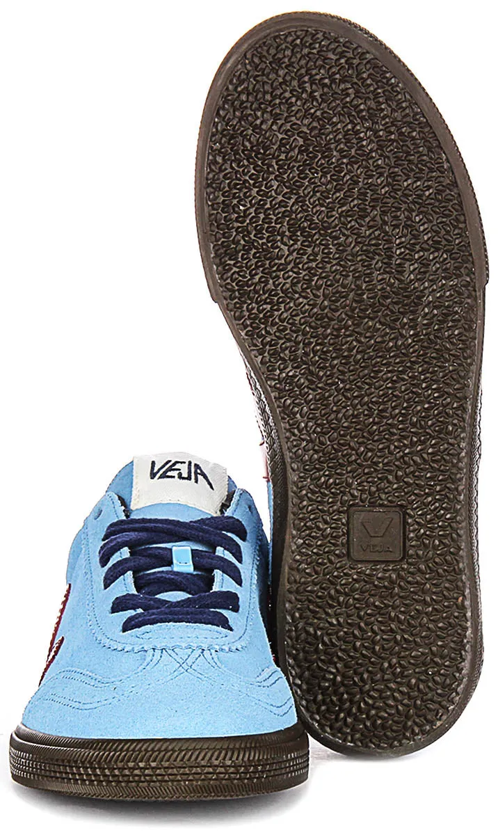 Veja Volley Suede In Blue For Women Breathable Construction