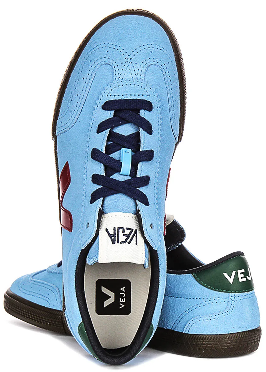 Veja Volley Suede In Blue For Women Breathable Construction