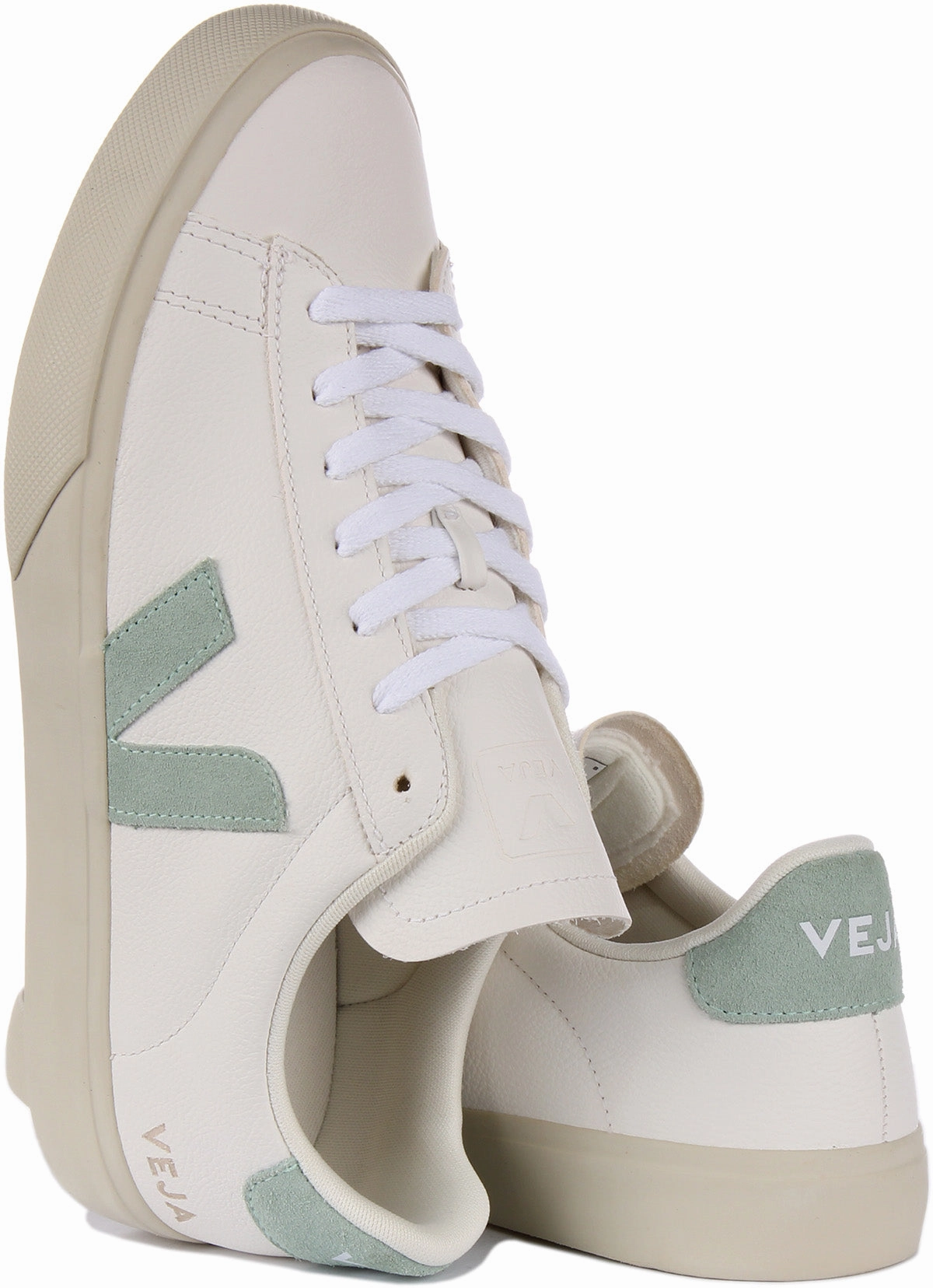 Veja Campo Chrome free In White Green For Women Sock Comfort