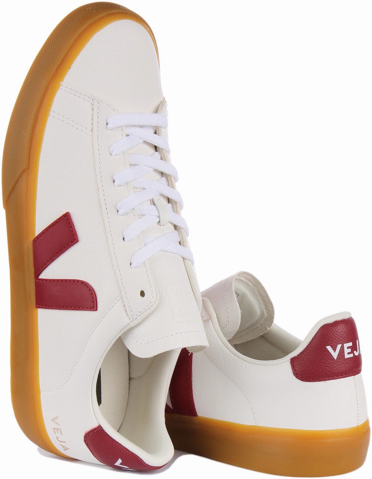 Veja Campo Chromefree In White Red For Women Cloud Step
