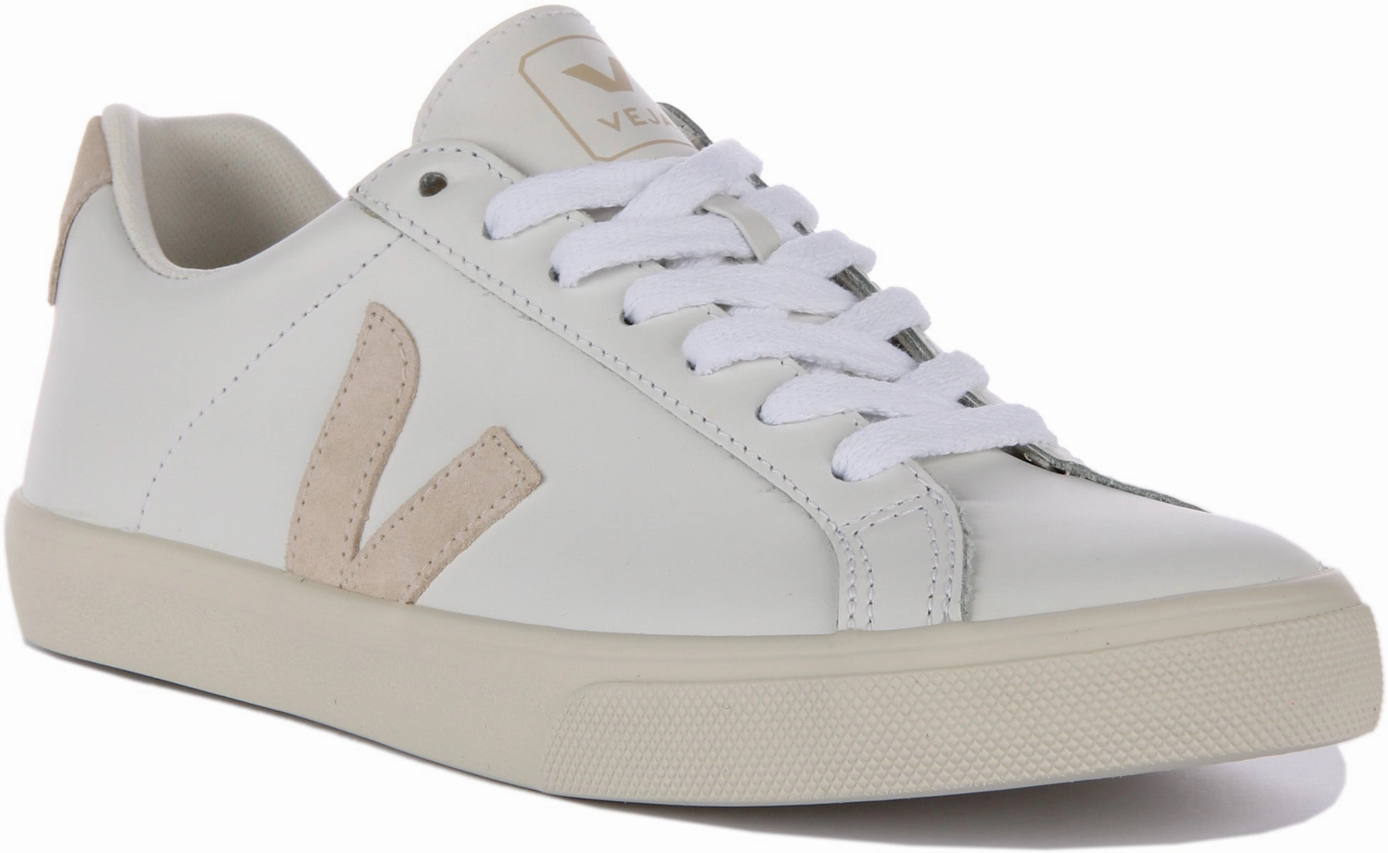 Veja Esplar Logo In White Beige For Men Efficient Move Full Motion