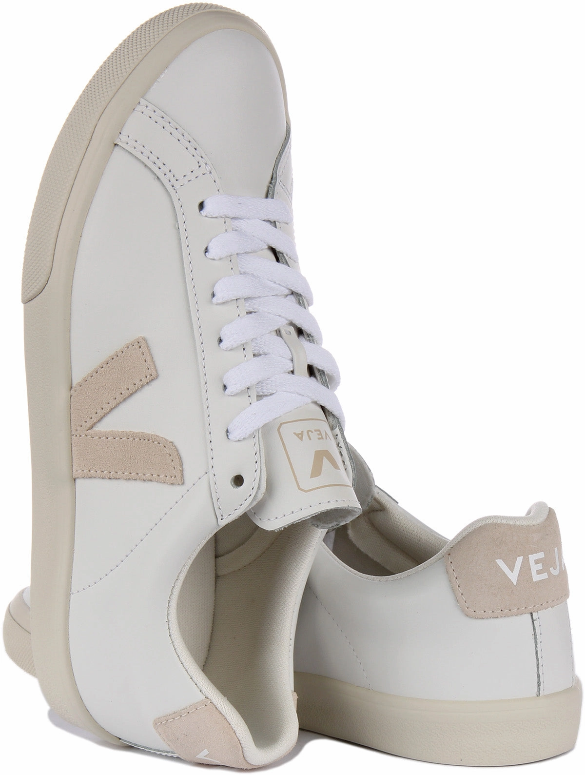 Veja Esplar Logo In White Beige For Men Light Grip