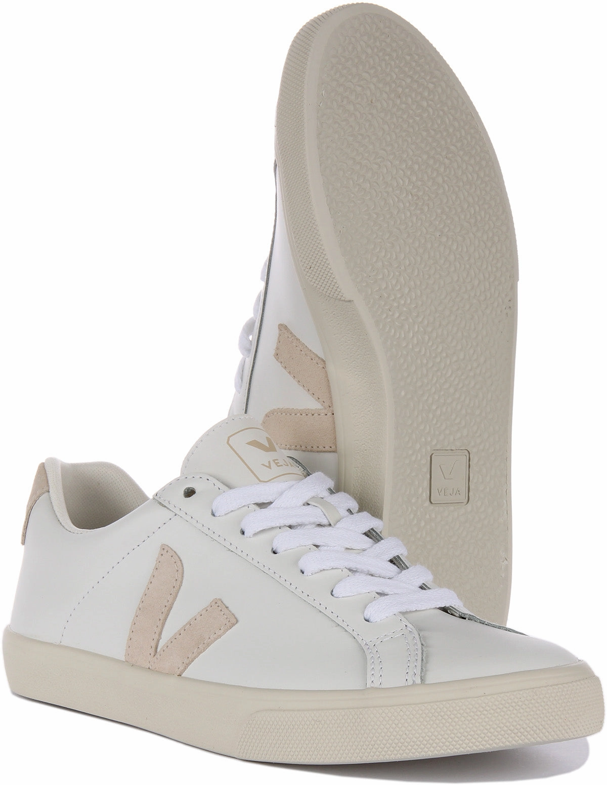 Veja Esplar Logo In White Beige For Men Light Grip