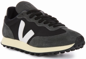 Veja Rio Branco In Black White For Women Long Lasting Padded top line softens collar contact with ankle