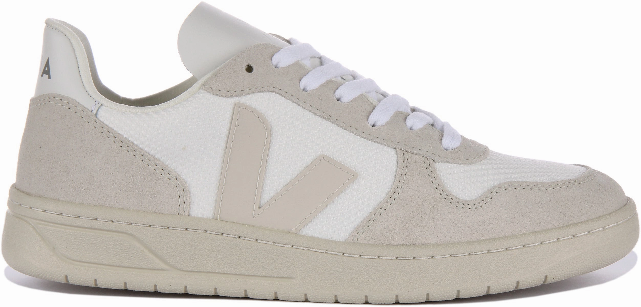 Veja V-10 B-Mesh In White Grey For Women Soft Frame