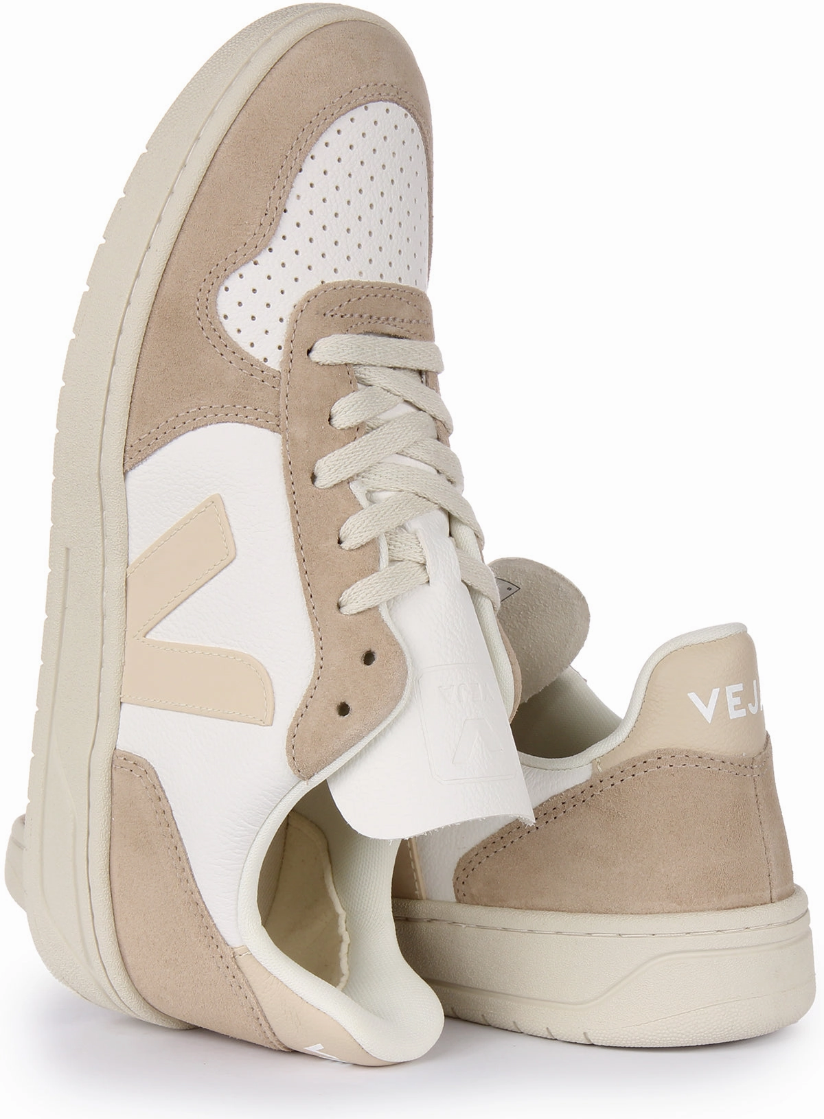 Veja V 10 Chromefree In White Grey For Men Fresh Airflow