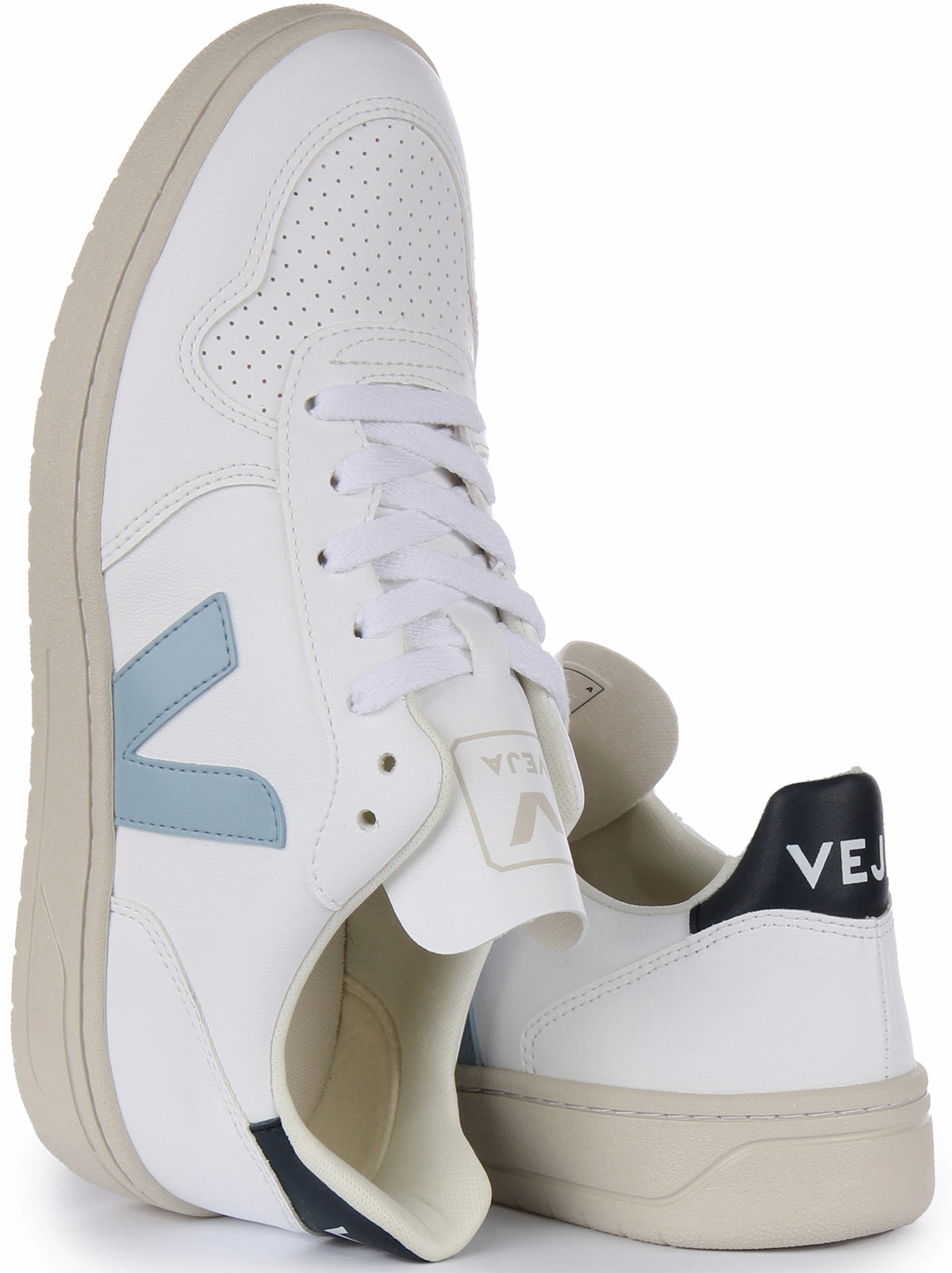 Veja V 10 Cwl In White Blue For Men Motion Secure