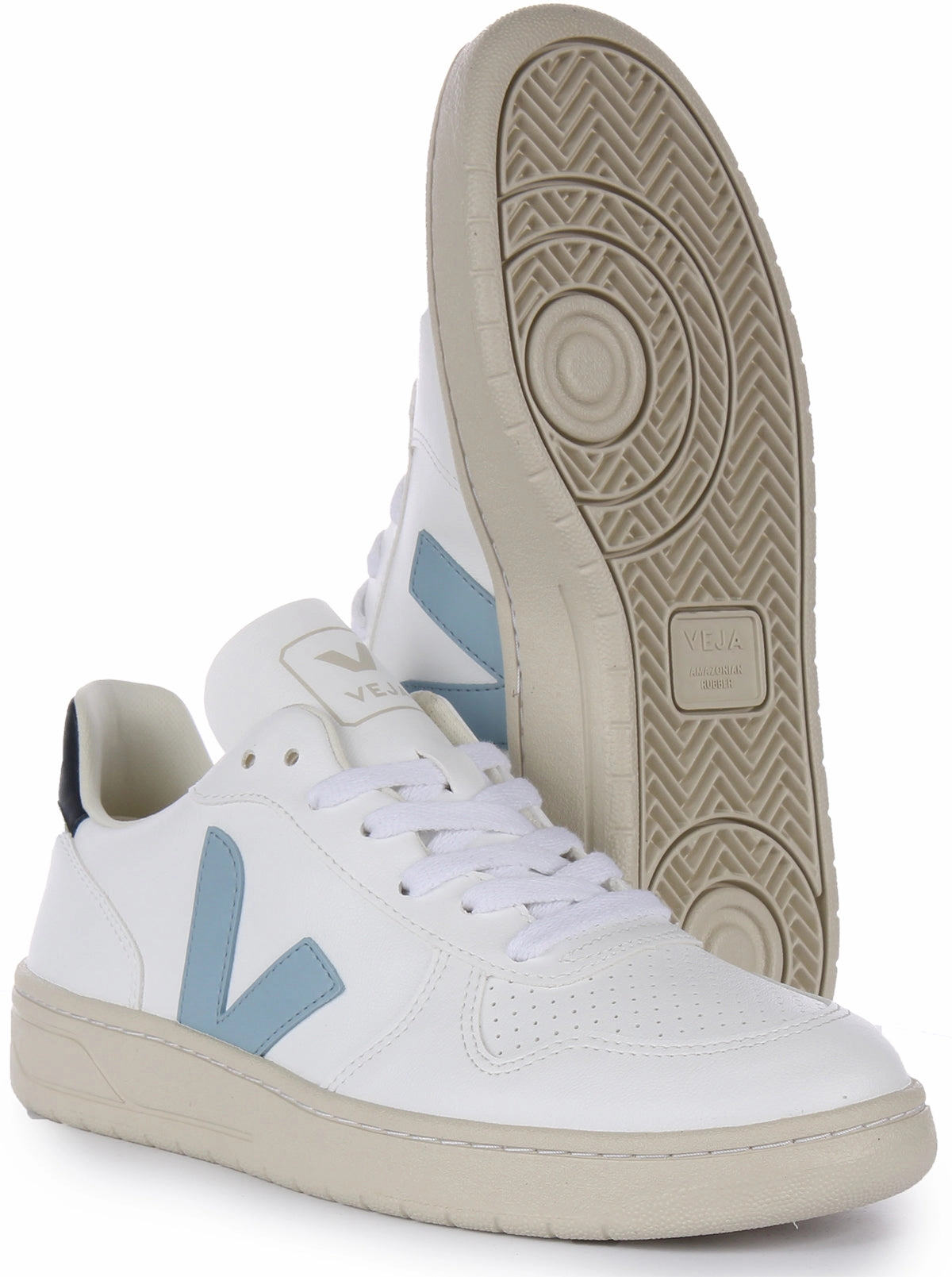 Veja V 10 Cwl In White Blue For Men Motion Secure