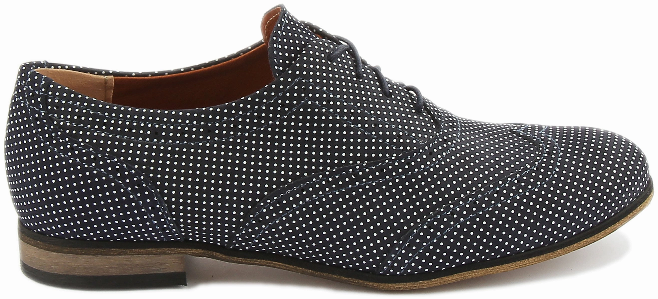 Velcro Closure JUSTINREESS ENGLAND Kalina In Navy Polka Dots For Women