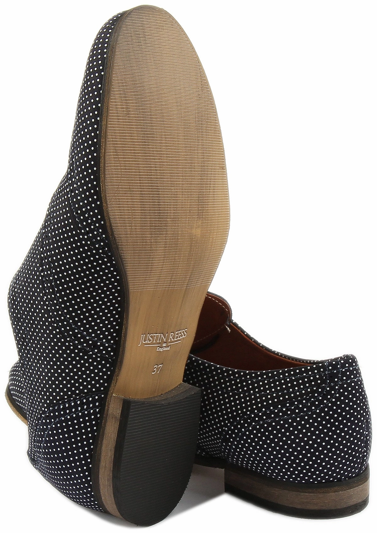 Velcro Closure JUSTINREESS ENGLAND Kalina In Navy Polka Dots For Women