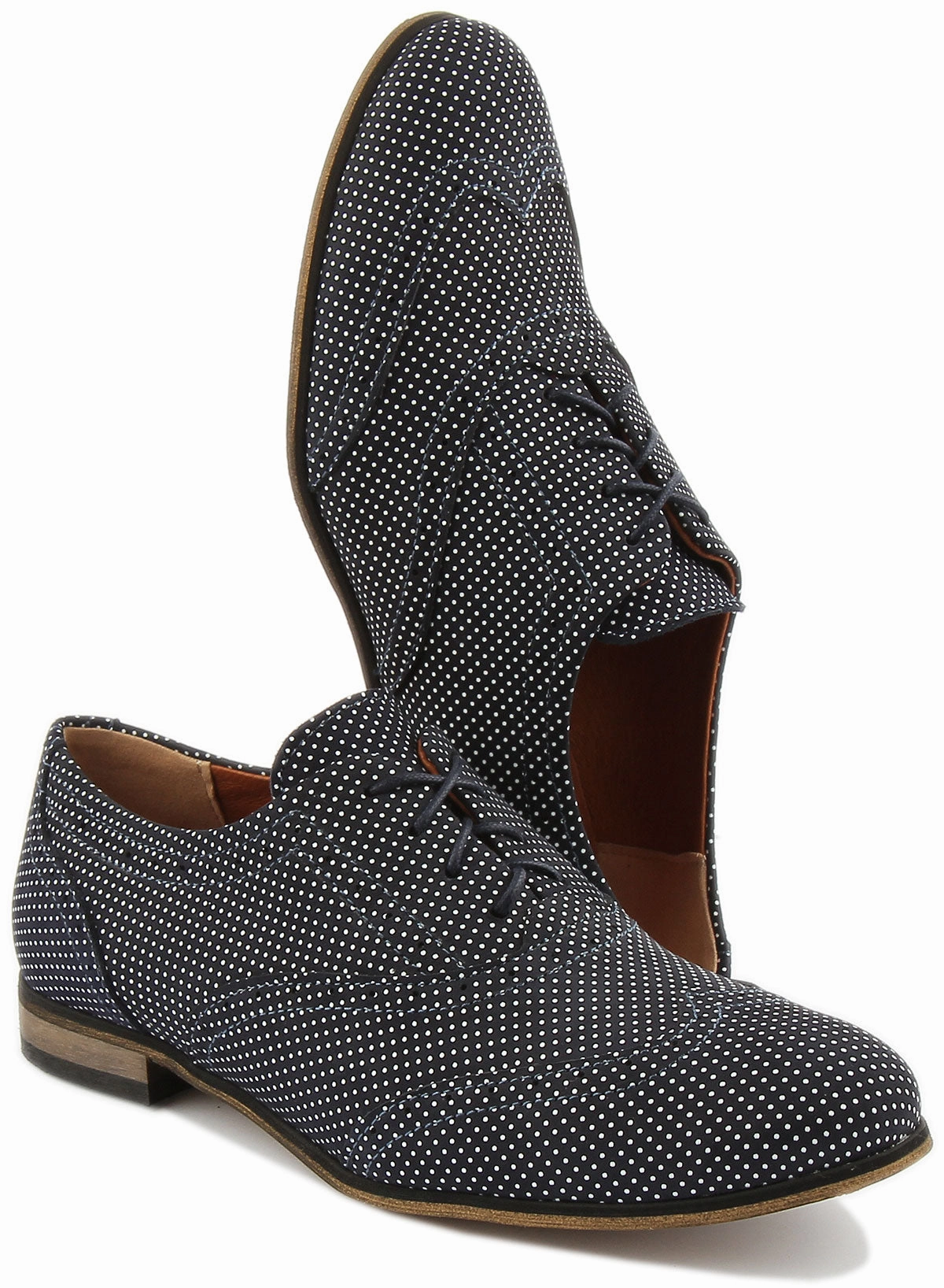 Velcro Closure JUSTINREESS ENGLAND Kalina In Navy Polka Dots For Women